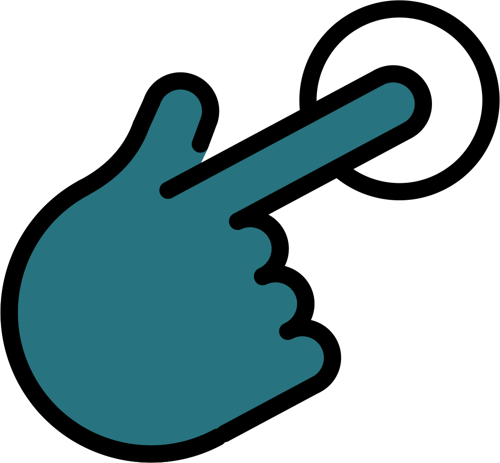 Finger Button gedreht